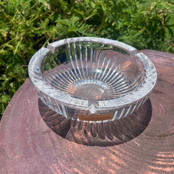 Vintage Nachtmann Large Germany Clear Crystal Ashtray - Picture 4 of 13